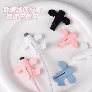 Little Angel USB Cable Protection Sleeve Anti-Break Charging Cable Protective Cover Mobile Phone Wire Connector Charging Protective Cover Student
