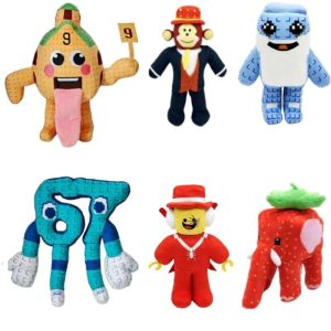 Kawaii Cartoon Steal a Brainrot Plush Toy Around Games Lovely House Number 9 For kids Birthday Halloween Gift Home Decor