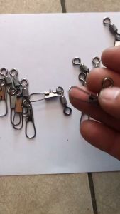 Khóa link câu cá tốt - ma ní câu cá tra bằng thép không rỉ chống xoắn chịu tải lớn lên đến 50kg