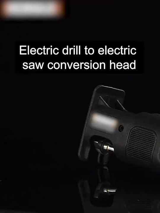 Reciprocating Saw Adapter – Electric Drill Modified Attachment Converter With Replacement Cutting Blades For Wood, PVC, Metal