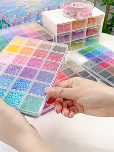 LYL Super Cute Perler Beads Material Suit Diy Keychain Pendant Ornament Kid Concentration Training Parent-Child Handmade Toy Suit 儿童 DIY 拼豆 手工 玩具