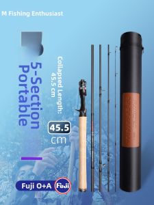 fishingfans | Universal Portable Travel Fishing Rod Five Sections