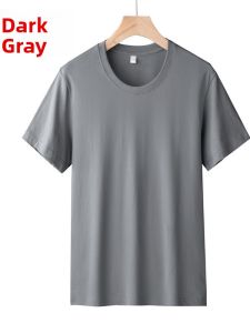 Pure Cotton Short Sleeve T-Shirt round Neck Thin Male Model Summer Fashion Urban Loose Fit Antibacterial Printed Chinese Culture