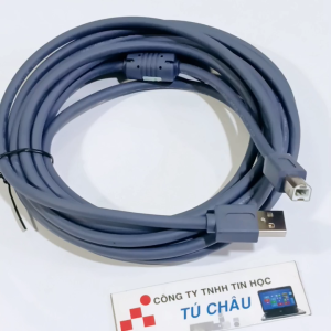 Cáp máy in dài 5m / Chuẩn cáp máy in USB 2.0 (Kingmaster màu Nâu hoặc Xanh)
