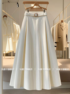 Elegant Mid-Length A-Line Skirt Womens High Waist Slim Straight Professional White Mini Midi Skirt Fashionable plus Size