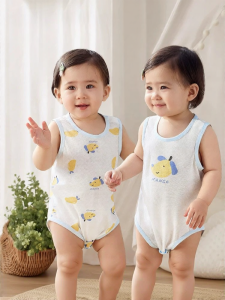 SHI YUE JIE JING | Cotton Sleeveless Baby Bodysuit