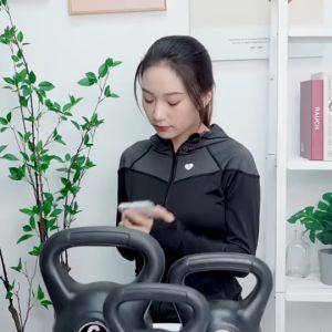 Olyhealth【Fast Delivery】Kettlebell / Dumbbell 5/10/15/20/25/30 LBS Black PVC Kettle Bell Home Workout Equipment