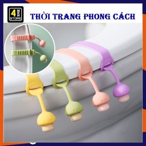 Dây Nhắc Nắp Bồn Cầu Bằng Silicon Hình Cây Nấm Dễ Thương Chống Bám Vi Khuẩn - Dây Silicon Nhắc Nắp Bồn - Dụng Cụ Nâng Nắp Bồn Cầu Thông Minh Bằng Silicon Tiện Lợi