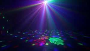 LED Laser Projection Stage Lighting RGBW DJ Disco Party Lights Remote Control for Christmas Club Wedding Home Bar Decoration