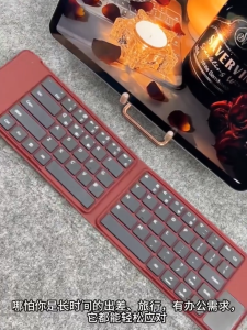 Bow Foldable Keyboard Smart Touch Bluetooth Keyboard Wireless Portable External Notebook Mobile Phone Tablet Keyboard Gift