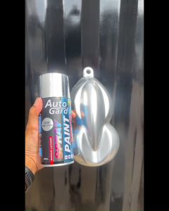 Spray Paint Premium Mirror Chrome  - AutoGard Automotive Grade 400ML  (Performance Grade Resin for Outstanding Abrasion Resistance and Excellent Weathering Properties)