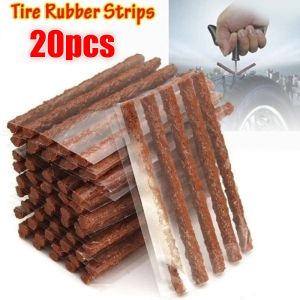 20Pcs Car Tire Repair Strip Auto Motorcycle Tubeless Tyre Wheels Puncture Plug Seal Tape Repair Car Vacuum Tire Repair Rubber Strip
