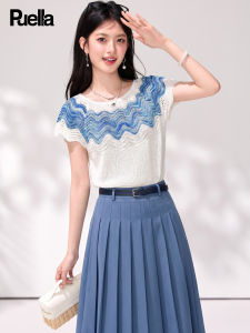 puella | Sweet Wave Color Block Rejuvenating Knit Top