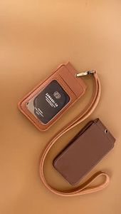 ID Card Holder Kulit Magnet Flip 2 sisi by Sawargico - Reski