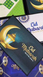 WS-839 Keset Lantai Idul Fitri / Keset Lantai Lebaran Polyester 30x50cm Tebal Anti Slip