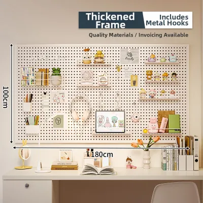 Hole Board Metal Wall Shelf Multifunctional No Drill Installation