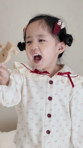 [Linanxi.2025] Bộ Đồ Ngủ Pijama Lót Lông Cừu Dày Dặn Đính Nơ Hoạ Tiết Dễ Thương Cho Bé Gái Hàng Quảng Châu Cao Cấp