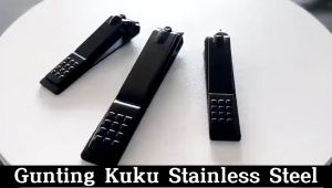 PROMO 3 PCS Gunting Kuku Hitam Black Besar Jumbo Stainless Manicure Pedicure 8 CM