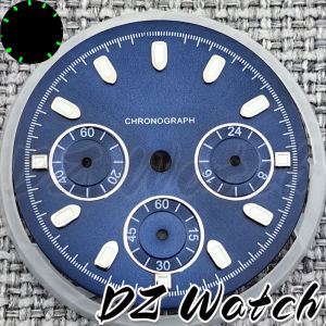 DZ 30mm Quartz Watch dial With Hands Set Green Luminous for VK63 Quartz Movement Watch Accessories Maintenance Tools