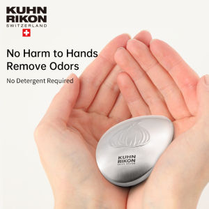 KUHN RIKON Stainless Steel Soap Metal Magic Soap Odor Remover Eliminate Fish Onion Garlic Smell Kitchen Gadget Durable and Reusable Swiss Design
