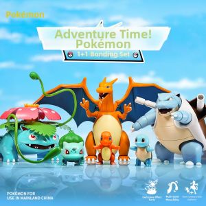 JINGGUAN | Pokémon Collab Fire-Type Grass-Type Water-Type Toy Set