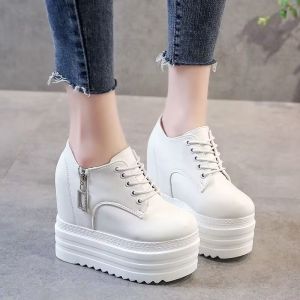 About High Heels 12cm Womans Wedges Side Zipper Platforms Shoes Comfortable Heels Shoes