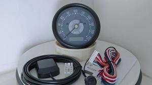 ELING 85mm GPS Speedometer 160 200 220 KM/H MPH Odometer Adjustable with Red Yellow Backlight for Car Tractor e 12V 24V