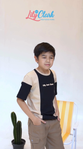 Lily And Clark Kaos Anak Laki-Laki Warna Hitam Combine KLC127-HITAM