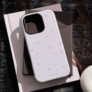 เคสโทรศัพท์มือถือแบบหนังสไตล์สาวน้อย ปกป้องแบบด้าน ลายดาว ฟิล์ม ลายเมฆ แบบแข็ง สำหรับ Apple iPhone 17 15 pro Max 14 16 pro