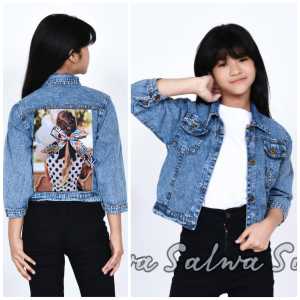 JAKET JEANS ANAK ANAK PITA BELAKANG / JAKET JEANS ANAK MOTIF PITA USIA 2 TAHUN SAMPAI 8 TAHUN