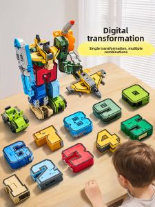 FUZAO | Educational Digital Transforming Toy 5 Assembling Robots 7 Blocks