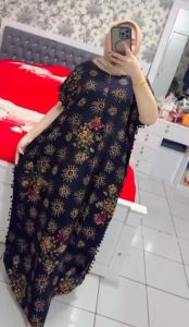 Daster panjang pompom seterjoan terbetseller