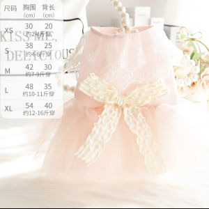 Four-Season Embroidered Dog And Cat Princess Wedding Dress Skirt Pet Clothes for Teddy Bichon Small Dogs And Cats