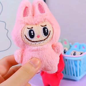 Yapak Cute Labubu Rabbit Doll Plush Keychain Backpack Pendant Bubble Mart  Doll Gift Bag Pendant