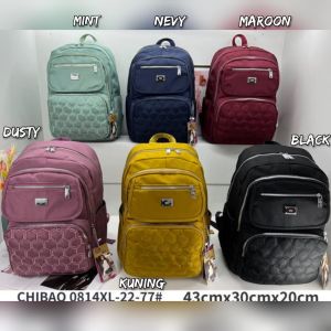 Tas Ransel/Backpack Chibao Kanvas Bordir 6ruang (Muat Laptop)