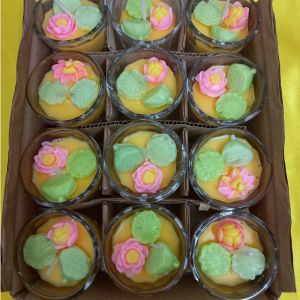 Nến Bơ Hoa Sen Mix Lá Sen ( Hộp 12 Ly)