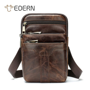 Túi đeo vai nhỏ da thật edern cho cổ điển cho nam Túi dây đeo thường ngày da bò Túi đeo thắt lưng đai đeo điện thoại Túi Túi Đeo Chéo Nam