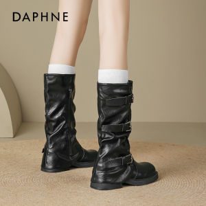 Daphne | Mid-calf Tube Thick Sole Knight Boots