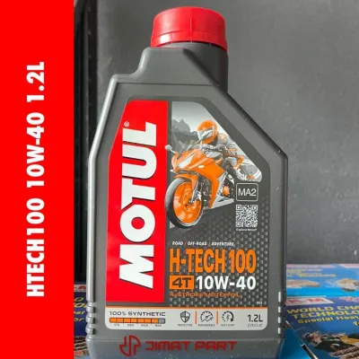 MOTUL H-TECH 100 10W40 4T 1.2 LITRE RS150 RSX150 FULLY SYNTHETIC ENGINE OIL MINYAK HITAM