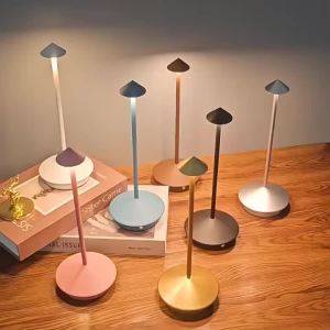 Rechargeable LED Wireless Cordless Table Desk Night Bedside Lamps Touch Sensor Decoracion Lamp for Restaurants Hotel Bedroom Bar
