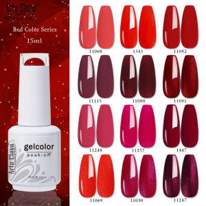 Arte Clavo Red Color Series Gel Nail Polish 15ml Full Coverage Varnis Semi Permanent Super Gorgeous Nail Manicure Supplies