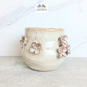 The Leaferie Evania Handmade plant pots. Ceramic flowerpot . flowerpots . flower pot . planter . planters