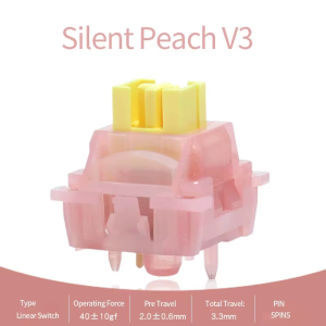 Outemu Silent Peach V3 Switch Silent Lemon V3 Switch Linear Tactile 5Pin Axis Hot swap for Mechanical Keyboard Gaming Switch DIY