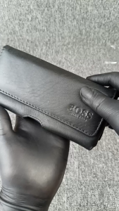 Dompet HP Pinggang Kulit Asli Penutup Magnet Miring