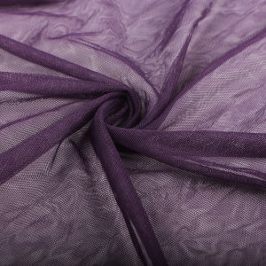 Deep Purple Mosquito Net Fabric Lace Wedding Dress & Tulle Doll Fabric Mesh