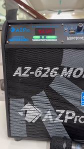 Loa xách tay Bluetooth chính hãng AZPROAZ-626 Bass 20 thùng gỗ bọc damạch 7 núm chỉnh tặng 2 mic không dây