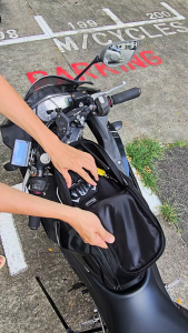 T2P Motorcycle Magnetic Tank Bag Universal With Rain Cover Oxford Fabric with Strong Magnet Storage