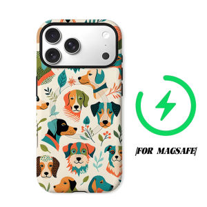 Cartoon Dogs Phone Case for iPhone 18 17 16 15 14 13 12 11 Air Pro Max Plus Double-layer Cover