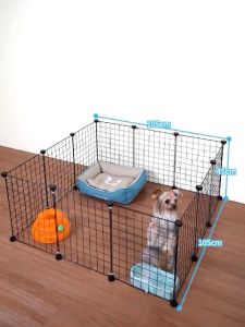 DIY Dog Cage Large size Stackable Pet Cat Rabbit Cage Dog Cages & Crates Pet Metal Wire Kennel Extendable Pet Fence