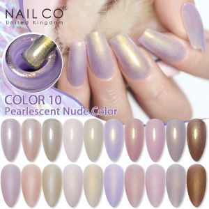 NAILCO 10Colors 10ml Shiny Shell Effect Gel Nail Polish Shimmer Glitter Pearl Nail Gel Manicure For Nails Soak Off UV Color Gel